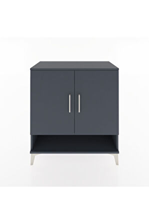 Hyperion Şifonyer 4 Raflı 2 Kapaklı 88x44x96 Antrasit-Antrasit