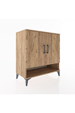 Hyperion Şifonyer 4 Raflı 2 Kapaklı 88x44x96 Çam-Çam