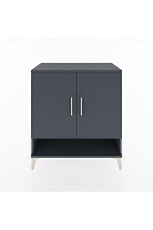 Hyperion Şifonyer 3 Raflı 2 Kapaklı 88x44x96 Antrasit-Antrasit