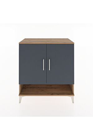 Hyperion Şifonyer 2 Raflı 2 Kapaklı 88x44x96 Çam-Antrasit