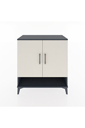 Hyperion Şifonyer Tek Raflı 2 Kapaklı 88x44x96 Antrasit-Aytaşı