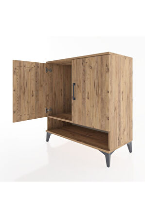 Hyperion Şifonyer Tek Raflı 2 Kapaklı 88x44x96 Çam-Çam