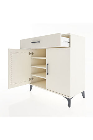 Hyperion Şifonyer 3 Raflı Tek Çekmeceli 2 Kapaklı 88x44x96 Aytaşı-Aytaşı