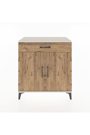 Hyperion Şifonyer 3 Raflı Tek Çekmeceli 2 Kapaklı 88x44x96 Aytaşı-Çam