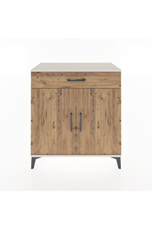 Hyperion Şifonyer 2 Raflı Tek Çekmeceli 2 Kapaklı 88x44x96 Aytaşı-Çam