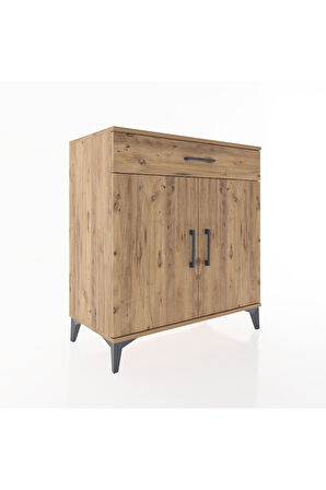 Hyperion Şifonyer 2 Raflı Tek Çekmeceli 2 Kapaklı 88x44x96 Çam-Çam