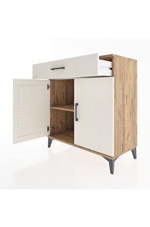 Hyperion Şifonyer Tek Raflı Tek Çekmeceli 2 Kapaklı 88x44x96 Çam-Aytaşı