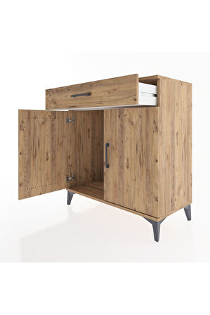 Hyperion Şifonyer Tek Çekmeceli 2 Kapaklı 88x44x96 Çam-Çam