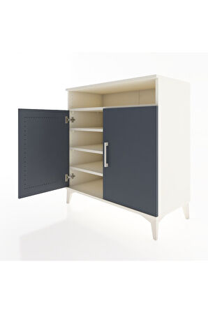 Hyperion Şifonyer 4 Raflı 2 Kapaklı 88x44x96 Aytaşı-Antrasit