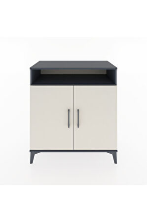 Hyperion Şifonyer 4 Raflı 2 Kapaklı 88x44x96 Antrasit-Aytaşı