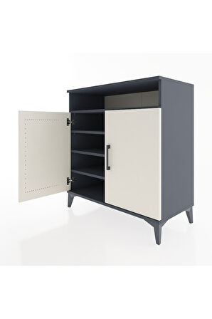 Hyperion Şifonyer 4 Raflı 2 Kapaklı 88x44x96 Antrasit-Aytaşı