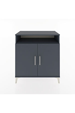 Hyperion Şifonyer 4 Raflı 2 Kapaklı 88x44x96 Antrasit-Antrasit