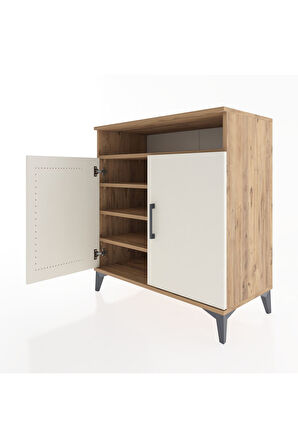 Hyperion Şifonyer 4 Raflı 2 Kapaklı 88x44x96 Çam-Aytaşı