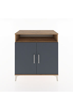 Hyperion Şifonyer 4 Raflı 2 Kapaklı 88x44x96 Çam-Antrasit