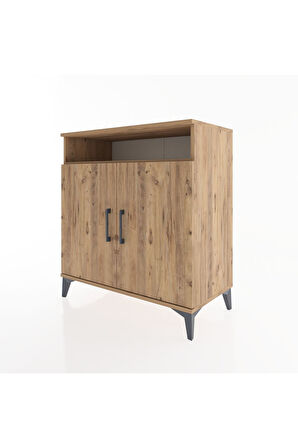 Hyperion Şifonyer 4 Raflı 2 Kapaklı 88x44x96 Çam-Çam