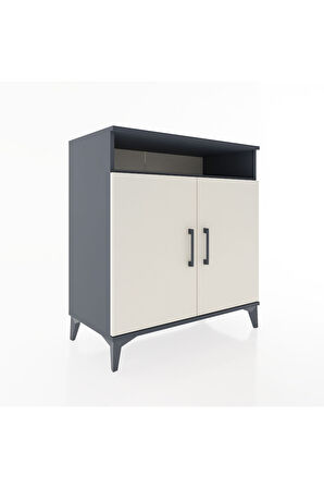 Hyperion Şifonyer 3 Raflı 2 Kapaklı 88x44x96 Antrasit-Aytaşı