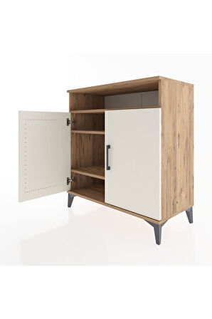 Hyperion Şifonyer 3 Raflı 2 Kapaklı 88x44x96 Çam-Aytaşı