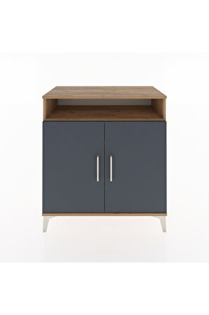 Hyperion Şifonyer 3 Raflı 2 Kapaklı 88x44x96 Çam-Antrasit