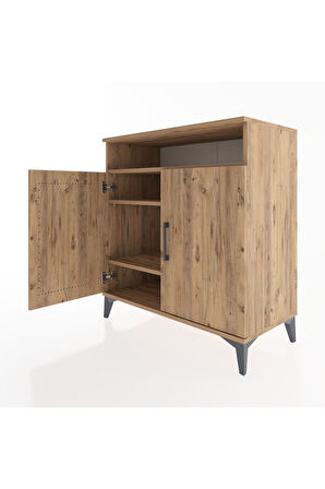 Hyperion Şifonyer 3 Raflı 2 Kapaklı 88x44x96 Çam-Çam