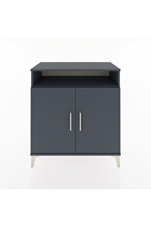 Hyperion Şifonyer Tek Raflı 2 Kapaklı 88x44x96 Antrasit-Antrasit