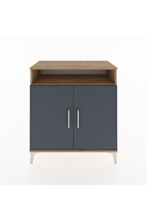 Hyperion Şifonyer Tek Raflı 2 Kapaklı 88x44x96 Çam-Antrasit