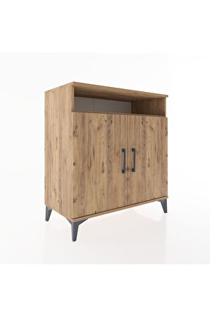Hyperion Şifonyer Tek Raflı 2 Kapaklı 88x44x96 Çam-Çam