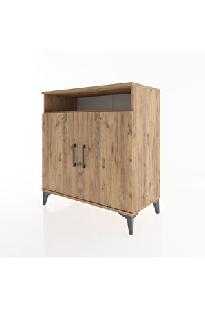 Hyperion Şifonyer Tek Raflı 2 Kapaklı 88x44x96 Çam-Çam