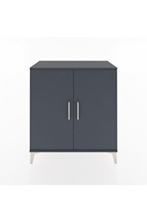 Hyperion Şifonyer 4 Raflı 2 Kapaklı 88x44x96 Antrasit-Antrasit