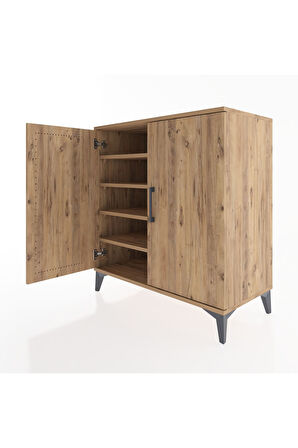 Hyperion Şifonyer 4 Raflı 2 Kapaklı 88x44x96 Çam-Çam