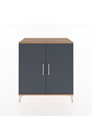 Hyperion Şifonyer 2 Raflı 2 Kapaklı 88x44x96 Çam-Antrasit
