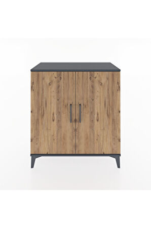 Hyperion Şifonyer 2 Kapaklı 88x44x96 Antrasit-Çam