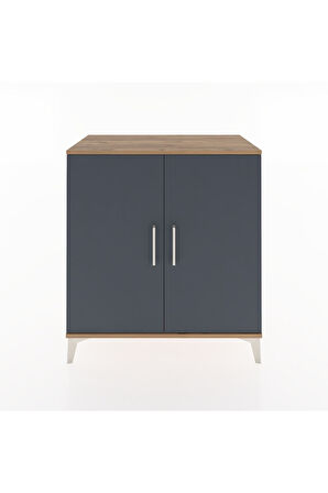 Hyperion Şifonyer 2 Kapaklı 88x44x96 Çam-Antrasit