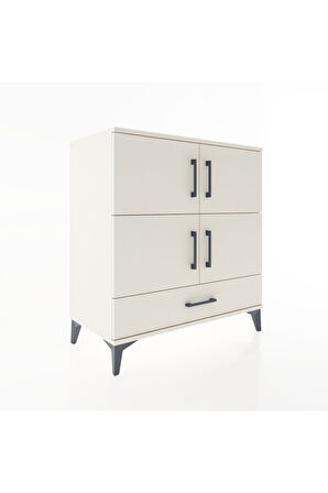 Hyperion Şifonyer 4 Raflı Tek Çekmeceli 4 Kapaklı 88x44x96 Aytaşı-Aytaşı