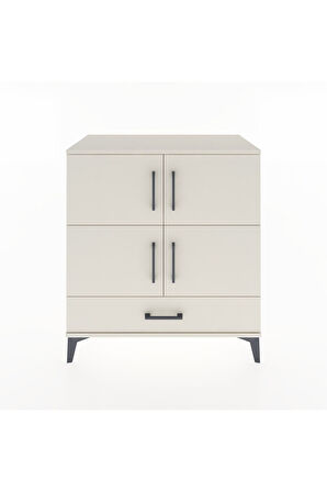 Hyperion Şifonyer 2 Raflı Tek Çekmeceli 4 Kapaklı 88x44x96 Aytaşı-Aytaşı