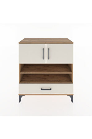 Hyperion Şifonyer 3 Raflı Tek Çekmeceli 2 Kapaklı 88x44x96 Çam-Aytaşı