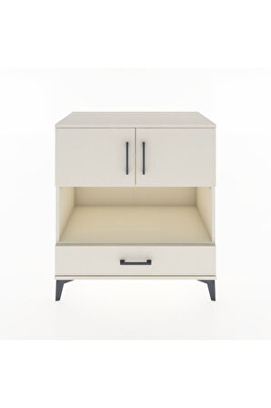 Hyperion Şifonyer 3 Raflı Tek Çekmeceli 2 Kapaklı 88x44x96 Aytaşı-Aytaşı