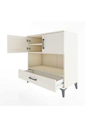 Hyperion Şifonyer 3 Raflı Tek Çekmeceli 2 Kapaklı 88x44x96 Aytaşı-Aytaşı