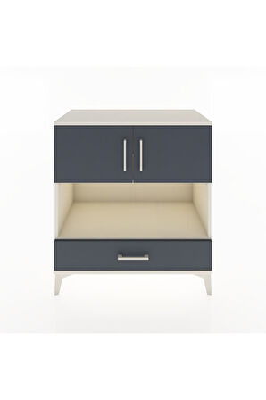 Hyperion Şifonyer 3 Raflı Tek Çekmeceli 2 Kapaklı 88x44x96 Aytaşı-Antrasit