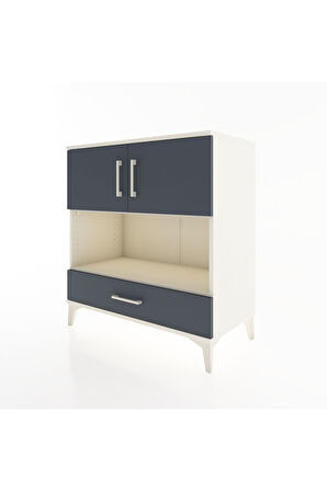 Hyperion Şifonyer 3 Raflı Tek Çekmeceli 2 Kapaklı 88x44x96 Aytaşı-Antrasit