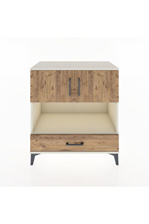 Hyperion Şifonyer 3 Raflı Tek Çekmeceli 2 Kapaklı 88x44x96 Aytaşı-Çam