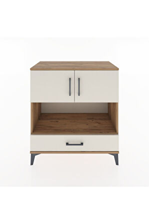 Hyperion Şifonyer 3 Raflı Tek Çekmeceli 2 Kapaklı 88x44x96 Çam-Aytaşı