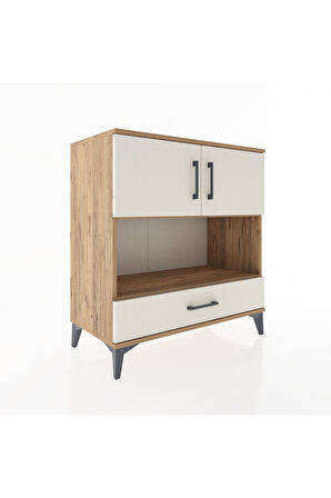 Hyperion Şifonyer 2 Raflı Tek Çekmeceli 2 Kapaklı 88x44x96 Çam-Aytaşı