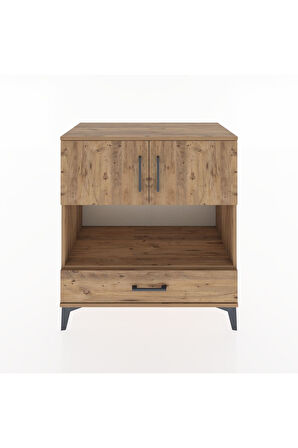 Hyperion Şifonyer 2 Raflı Tek Çekmeceli 2 Kapaklı 88x44x96 Çam-Çam