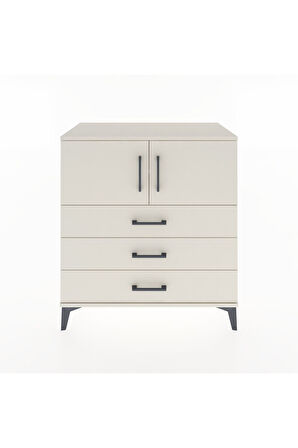 Hyperion Şifonyer 2 Raflı 3 Çekmeceli 2 Kapaklı 88x44x96 Aytaşı-Aytaşı