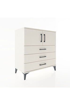 Hyperion Şifonyer 2 Raflı 3 Çekmeceli 2 Kapaklı 88x44x96 Aytaşı-Aytaşı