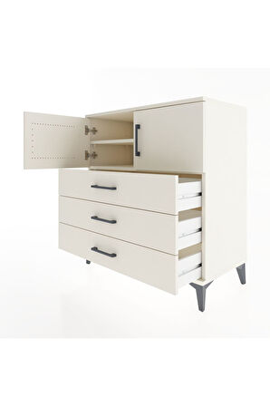 Hyperion Şifonyer 2 Raflı 3 Çekmeceli 2 Kapaklı 88x44x96 Aytaşı-Aytaşı