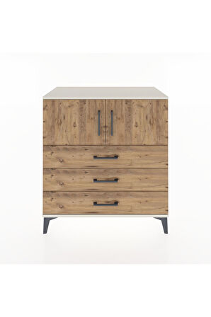 Hyperion Şifonyer 2 Raflı 3 Çekmeceli 2 Kapaklı 88x44x96 Aytaşı-Çam