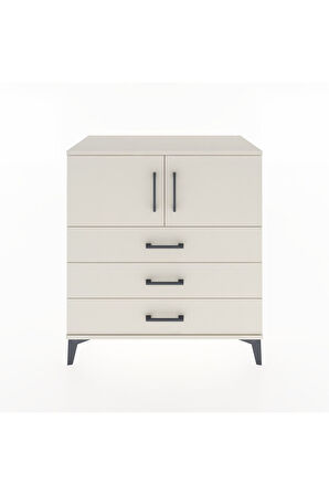 Hyperion Şifonyer Tek Raflı 3 Çekmeceli 2 Kapaklı 88x44x96 Aytaşı-Aytaşı