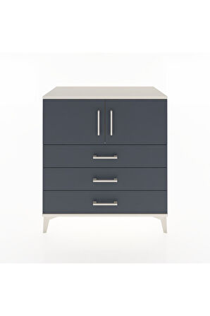 Hyperion Şifonyer Tek Raflı 3 Çekmeceli 2 Kapaklı 88x44x96 Aytaşı-Antrasit