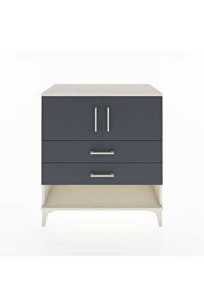 Hyperion Şifonyer 2 Raflı 2 Çekmeceli 2 Kapaklı 88x44x96 Aytaşı-Antrasit